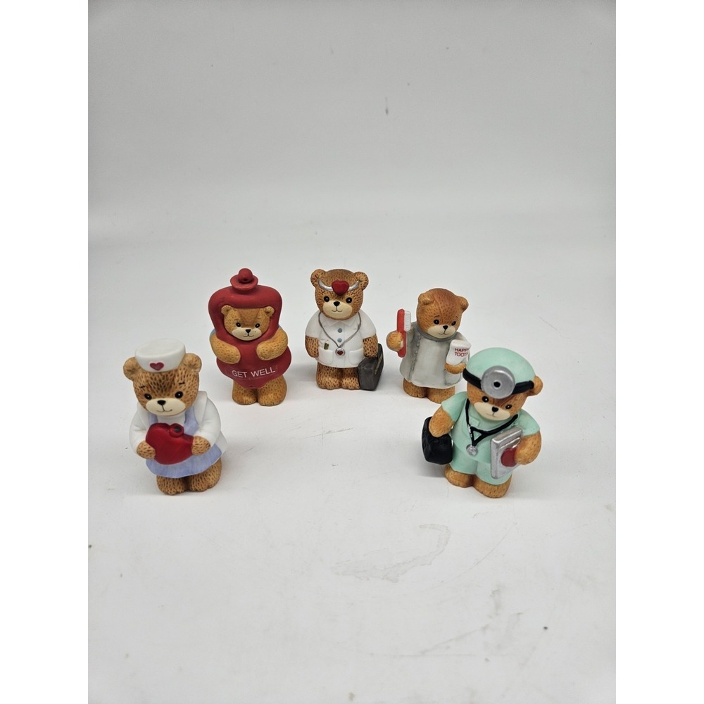 Lot Of 5 Lucy & Me Bear Nurse & Doctor Figurines 1980s/90s